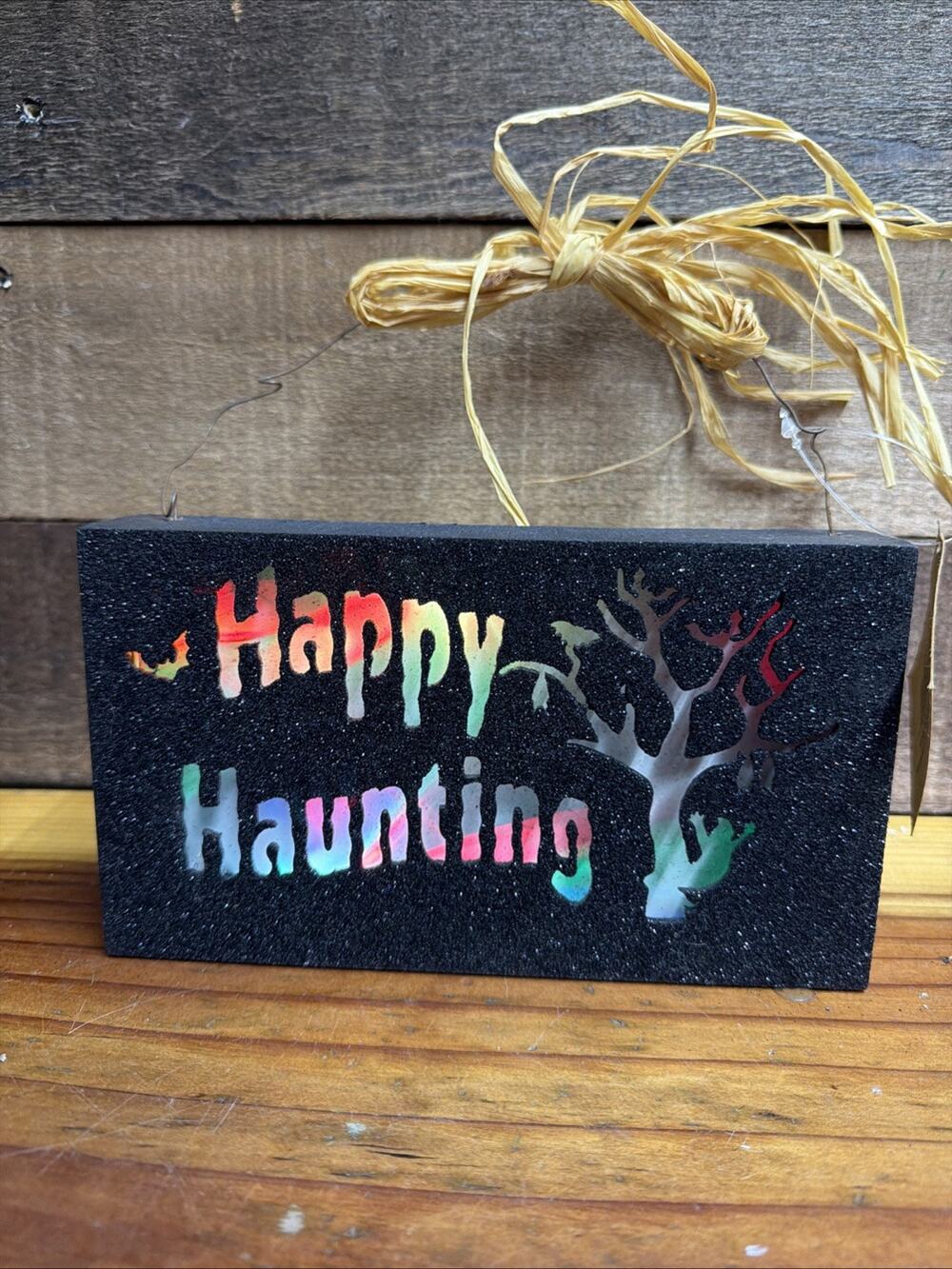 Halloween Lighted Sign Hanna’s Handiworks Happy Haunting